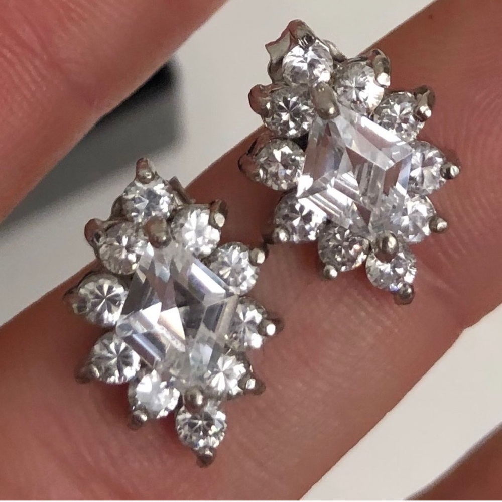 Beautiful CZ Earrings in Box